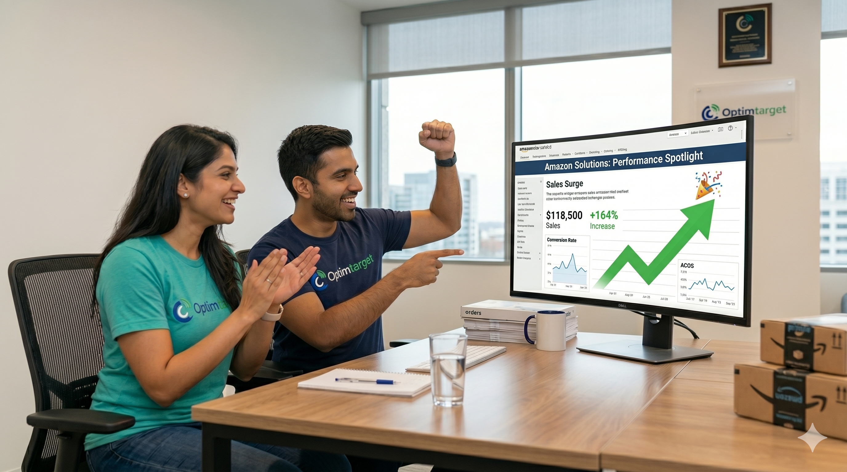 Client testimonials and Amazon growth results